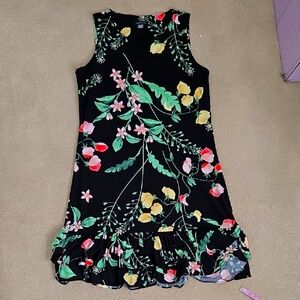Tommy Hilfiger Dress - Black Pastel Floral Print 10